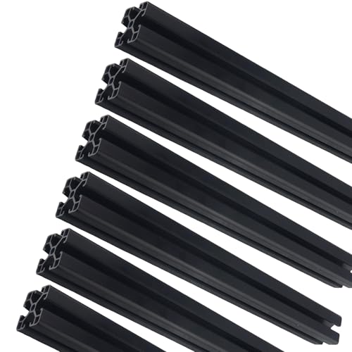 TIOMIOSEA 6 Stück Aluprofil 4040 T Typ Schwarz 800mm Aluminiumprofil Extrusions Europäischer Standard Eloxierte Linearschiene 40x40 Alu Profil für 3D-Drucker, CNC und DIY Projekte von TIOMIOSEA