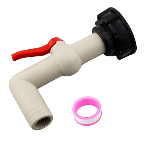 TIOMIOSEA 90-Grad IBC Tank Adapter für Tankauslaufhahn - PE-Kunststoff Auslaufhahn -Schlauchanschluss Adapter für Gartenanlagen von TIOMIOSEA