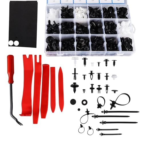 TIOMIOSEA Auto Befestigung Clips, 716 Stücke Auto Befestigung Clips mit Demontage Werkzeuge, Kabelbinder und Schwammig Kissen, Kunststoff-Schnappsatz für Stoßfängerverkleidungen TIOMIOSEA Auto Befestigung Clips, 716 Stücke Auto Befestigung Clips mit Demontage Werkzeuge, Kabelbinder und Schwammig Kissen, Kunststoff-Schnappsatz für Stoßfängerverkleidungen von TIOMIOSEA