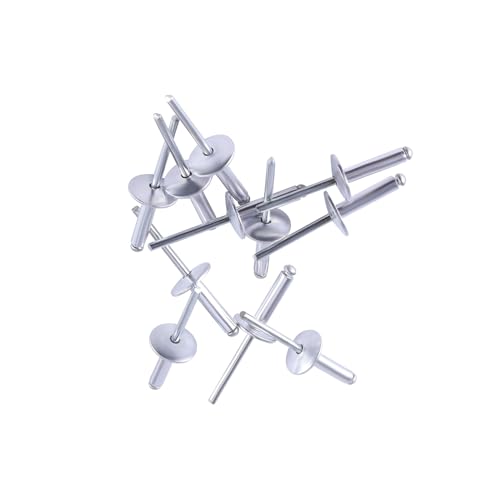 TIOMIOSEA Blindniet mit großem Flansch 4.8 mm x 12 mm 50 Stück, Poppnieten Stahldorn/Aluminiumkörper, Blindnieten Set für Weißblech, Metallbefestigung – Drucknieten TIOMIOSEA Blindniet mit großem Flansch 4.8 mm x 12 mm 50 Stück, Poppnieten Stahldorn/Aluminiumkörper, Blindnieten Set für Weißblech, Metallbefestigung – Drucknieten von TIOMIOSEA