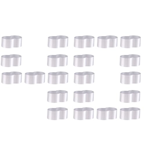 TIOMIOSEA 40 STK Seilklemme Gummiseil M10 Pressklemmen Doppelhülsen Klemmhülsen Würgeklemmen aus Aluminium Crimpschlaufe für Expanderseil Planenseil Drahtseil Kabel （10.5 x 18 mm） von TIOMIOSEA