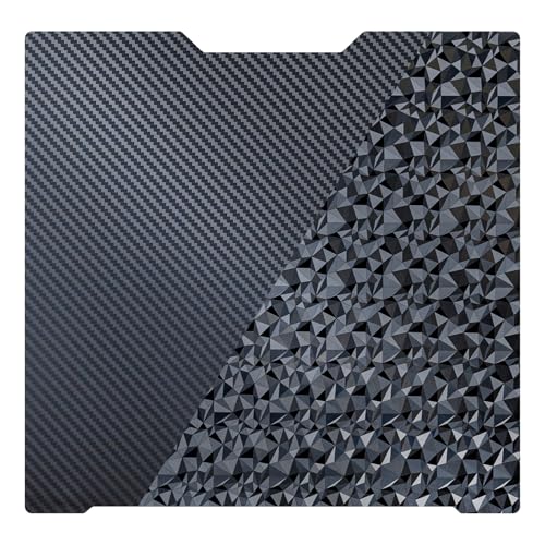 TIOPY PET(Carbon)+ PEO(Diamond) Bambulab Build Plate 355x346.5mm, 3D Doppelseitige Druck Federstahl für Bambu Lab H2D Textured Druckplatte von TIOPY
