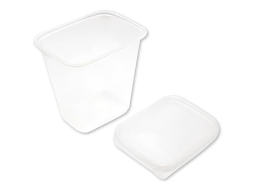 TIP Feinkostbecher mit Deckel - 500 ml - eckig - transparent 250 Stück von TIP
