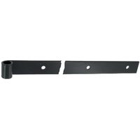 Türangel gerade - Vierkantspitze durchbohrt - Epoxy schwarz - Höhe: 40mm x Dicke 6mm - Ø14 mm Länge: 450MM von TIRARD