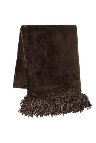 TISECO - Plaid Decke - mit Fransen - super weich - 130x170 cm - braun TISECO - Plaid Decke - mit Fransen - super weich - 130x170 cm - braun von TISECO