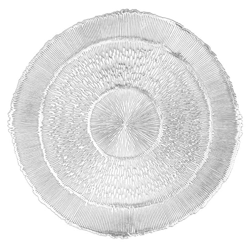 ZICZAC - Tischset CAPELINNI - Set/6-100% PVC - einseitig, Elegantes Design, schützt vor Kratzern und Flecken - Runden - Durchmesser 38 cm - Silber von TISECO