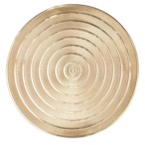 ZICZAC - Tischset CAPELINNI - Set/6-100% PVC - einseitig, Elegantes Design, schützt vor Kratzern und Flecken - Runden - Durchmesser 39,5 cm - Gold von TISECO