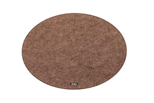 ZICZAC - Tischset Nuno - Set/6 - Filz - Doppelseitiges Tischset, 100% recycelte PET-Flaschen, leicht zu reinigen - Oval - 33x45 cm - Kaffee von TISECO