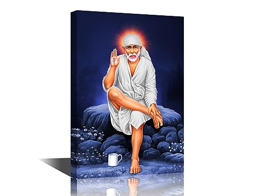 Leinwandbild, Motiv: Hindu Saint Sathya Sai Baba, Bilder auf Leinwand für Wohnzimmer Schlafzimmer Wanddekoration gerahmt gespannt fertig zum Aufhängen 45,7 x 30,5 cm Leinwandbild, Motiv: Hindu Saint Sathya Sai Baba, Bilder auf Leinwand für Wohnzimmer Schlafzimmer Wanddekoration gerahmt gespannt fertig zum Aufhängen 45,7 x 30,5 cm von TISHIRON