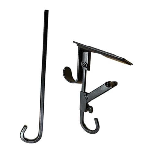 TISHITA Weihnachtsstrumpfhalter Metall Strumpfaufhänger Mantelhalter Feuerstellenhalter Weihnachtsfest Dekor für Wohnzimmer Party Schreibtisch Regal, Schwarz von TISHITA