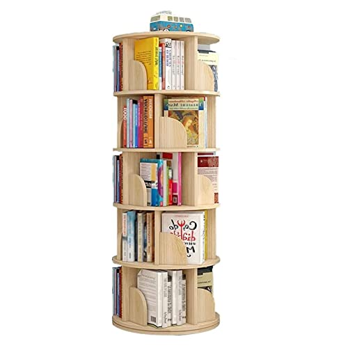 TISTIK Bücherregal 360 ° drehbares Bücherregal Kreatives rundes drehendes Bücherregal Bodenstehende Regale Einzigartiges drehbares Lagerregal für Schlafzimmer standregal von TISTIK