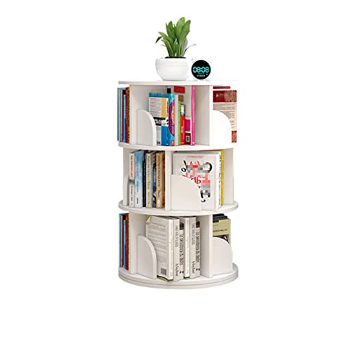 TISTIK Bücherregal 360 ° drehbares Bücherregal Kreatives rundes drehendes Bücherregal Bodenstehende Regale Einzigartiges drehbares Lagerregal für Schlafzimmer standregal von TISTIK