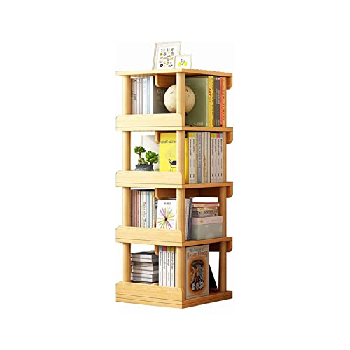 TISTIK Bücherregal Drehbares Bücherregal 360-Grad-Display, quadratisches Bücherregal, drehbares Aufbewahrungsregal für Kinder und Erwachsene für das Wohnzimmer standregal von TISTIK