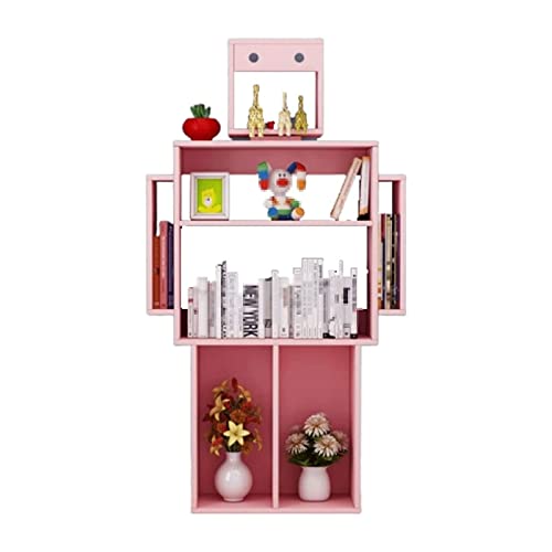 TISTIK Bücherregal Kreatives Roboter-Bücherregal für Kinder, High-Density-Brett, Vitrine, Bodenstehend, Bücherregal, Bücherregal, Organizer für Zuhause standregal von TISTIK