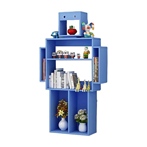 TISTIK Bücherregal Kreatives Roboter-Bücherregal für Kinder, High-Density-Brett, Vitrine, Bodenstehend, Bücherregal, Bücherregal, Organizer für Zuhause standregal von TISTIK