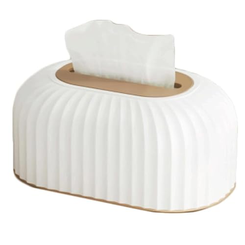 TISTIK Taschentuchbox-Abdeckung aus Kunststoff mit Feder, moderner dekorativer Taschentuchhalter, nachfüllbarer, mehrfarbiger Serviettenhalter für die Arbeitsplatte in Küche von TISTIK