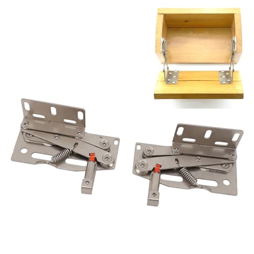 2 Stück Scheren-Federscharniere, 45-Grad-Scherenscharniere, Tip-Out-Tablettscharniere, Federscharniere für Küche, Badezimmer, Schubladen, Schrank, Organizer, Scherenscharniere für Möbel von TITA-DONG