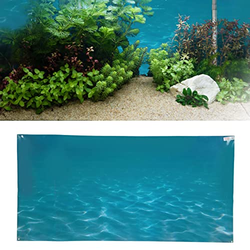 Aquarium-Hintergrundaufkleber, Aquarium-Aufkleber, 3D-Meeresmuster-Unterwasser-Poster, PVC, Selbstklebendes Aquarium-Hintergrund-Tapeten-Dekor, Selbstklebendes 3D-Meer-Aquarium-Poster für(122*50CM) von TITA-DONG