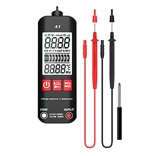 Berührungsloser Spannungsprüfer, A1, Vollautomatisches Intelligentes Digitalmultimeter mit Verbrennungsschutz, Digitalmultimeter-Tester, Spannungsprüfer für Null- und Feuerleitungen, Misst(#1) von TITA-DONG