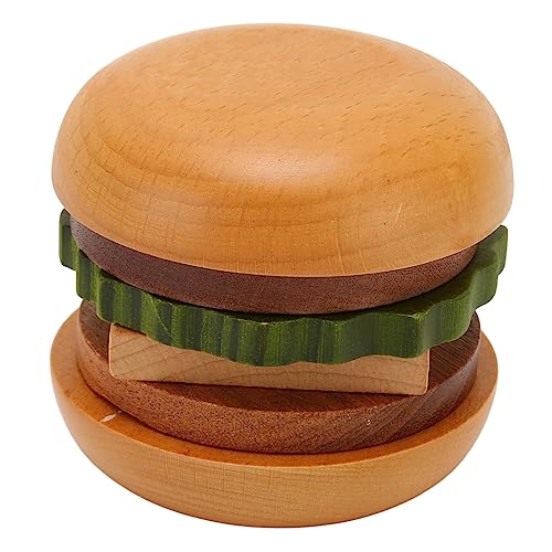 Hamburger-Untersetzer-Set, lustiges Untersetzer-Set für Getränke, Neuheit Burger-Untersetzer für Couchtisch, Wärmedämmung, niedlich, exquisite Holz-Getränkeuntersetzer mit Magnet für Einweihungsfeier, von TITA-DONG