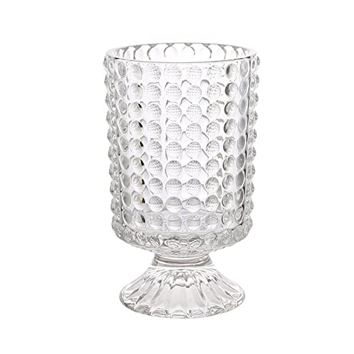 Kristallvasen für Blumen, Vintage-Vase aus Kristallklarem Glas, Geprägte Vase mit Großem Boden, Blumenvasen, Dekorative Vase, Hydrokultur-Pflanzenvase für Zuhause, Büro, Hochzeit, Urlaub,(Stil D) von TITA-DONG