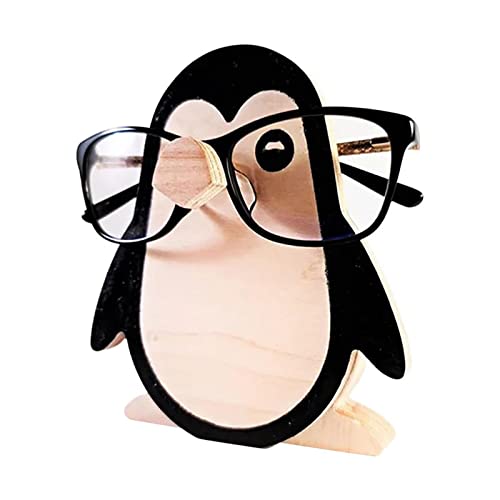 Niedlicher, Kreativer Tier-Brillenhalter, Haustier-Brillenständer, Brillenständer aus Holz, Sonnenbrillen-Präsentationsständer für Zuhause, Büro, Schreibtisch, Dekoration, Zubehör(Pinguin) von TITA-DONG