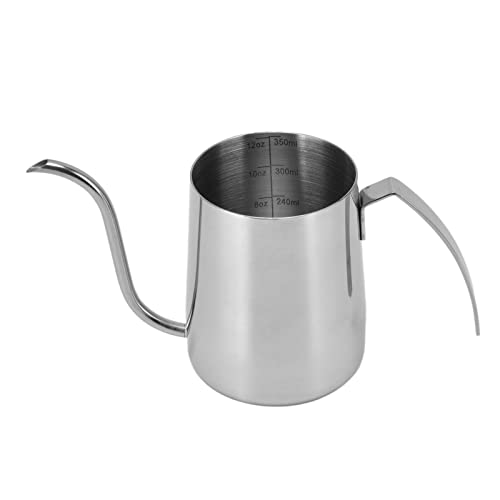 Pour Over Coffee Wasserkocher, Lange, Schmale Kaffeemaschine, Kleiner Schwanenhals-Wasserkocher-Auslauf, Edelstahl, Rostfreier Pour Over-Kessel-Tropfkaffeemaschine, Hängender Ohr-Kaffeekessel(350ml) von TITA-DONG