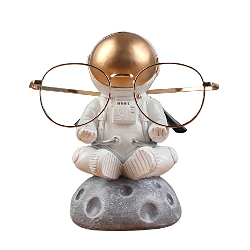 TITA-DONG Astronauten-Brillenhalter, Kreativer Astronauten-Brillenhalter-Ständer, Lustiger Dekorativer Brillenhalter aus Harz für Heimbüro-Dekoration, Astronauten-Skulpturhalter für(B) von TITA-DONG