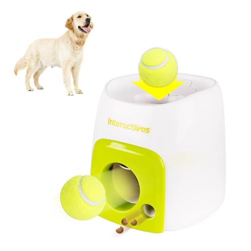 TITA-DONG Automatischer Hundeballwerfer, Interaktive Welpen-Haustierspielzeug-Apportiermaschine, Tennisballwerfer-Wurfspiel, Hundeballwerfermaschine für Große, Mittelgroße und Kleine Hunde TITA-DONG Automatischer Hundeballwerfer, Interaktive Welpen-Haustierspielzeug-Apportiermaschine, Tennisballwerfer-Wurfspiel, Hundeballwerfermaschine für Große, Mittelgroße und Kleine Hunde von TITA-DONG