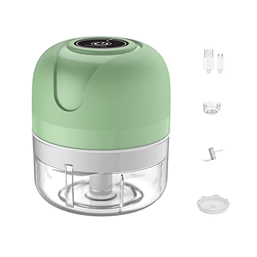 Tragbarer Mini-Gemüsepresse-Zerkleinerer, Elektrischer Knoblauchzerkleinerer, 100/250 Ml Knoblauchwolf für Knoblauchzwiebeln, USB-aufladbarer, Leistungsstarker Gemüsezerkleinerer(Grün 100 ml) von TITA-DONG