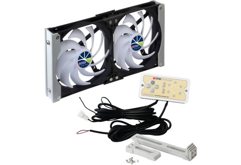 TITAN® Lüftungsschieber TTC-SC20(A)V2+ Kühlschrank-Doppellüfter 92x25mm IP von TITAN®