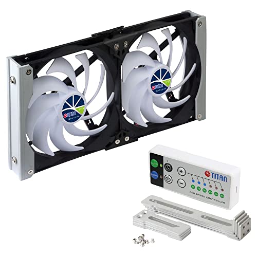 TITAN TTC-SC20(A)+ Kühlschrank-Doppellüfter 92x25mm IP55, Timermodus, mit integriertem Gleichrichter von TITAN