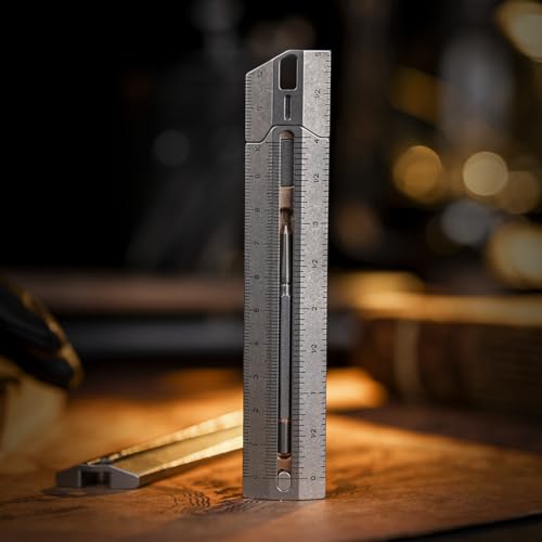 Titaner Titanium EDC Lineal - Mix 3.0 Multifunktionales Messwerkzeug mit eingebautem Stift, metrische & imperiale Skalen, kompaktes Taschenformat für Ingenieure, Architekten, Heimwerker Titaner Titanium EDC Lineal - Mix 3.0 Multifunktionales Messwerkzeug mit eingebautem Stift, metrische & imperiale Skalen, kompaktes Taschenformat für Ingenieure, Architekten, Heimwerker von TITANER