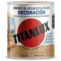 Titan - kologischer Lack auf Wasserbasis glänzend Dekoration farblos 250ml lux m20100014 von Titan