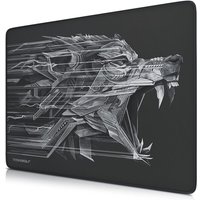 Gaming Mauspad xl, 440 x 350mm Mousepad mit Stoffoberfläche, Gummierte Rückseite, Wolfsmotiv - Titanwolf Gaming Mauspad xl, 440 x 350mm Mousepad mit Stoffoberfläche, Gummierte Rückseite, Wolfsmotiv - Titanwolf von TITANWOLF