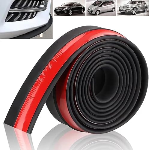 Auto Tuning Frontspoiler Lippe Frontstoßstange Spoiler für VW Golf 6 /VI Variant 1K 2003-2013 Frontlippe Frontspoiler Lippe ProtectorGummi Streifen Aufkleber Lip Splitter,A-Black von TIUEO