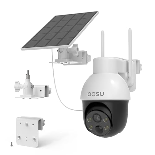 TIUIHU Dachrinnenhalterung für AOSU 2K/3MP Solar Überwachungskamera Aussen Akku (C9L) und AOSU 3K/5MP Überwachungskamera Aussen Solar (C9E2CA11) (C9S2CH11) von TIUIHU