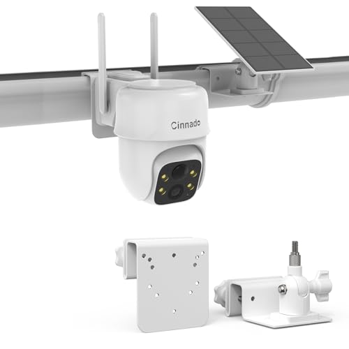 TIUIHU Dachrinnenhalterung für Cinnado B6 Überwachungskamera Aussen Akku Solar, Kamerahalterung Zubehörset kompatibel mit Cinnado Außenkamera & Solarpanel von TIUIHU
