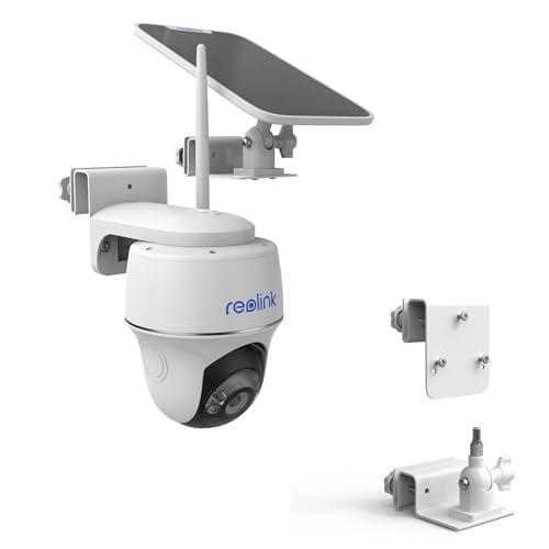 TIUIHU Dachrinnenhalterung für Reolink Argus PT 3MP,4MP/2K,5MP/2K,4K/8MP,Reolink Go PT Ultra,Verstellbares Aluminium Dachrinnenhalterungsset für Reolink Solar Überwachungskamera - Weiß von TIUIHU