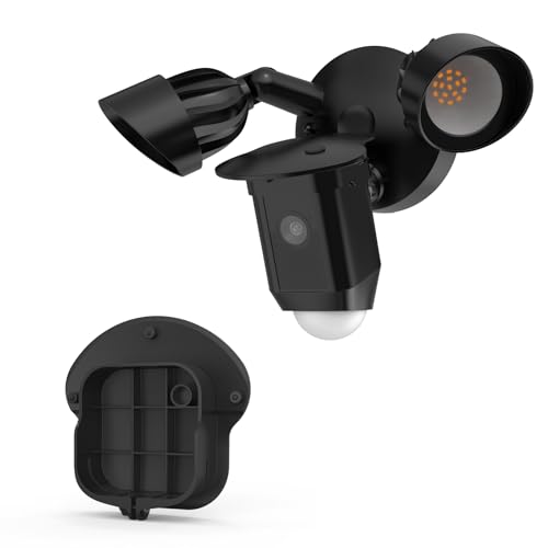 TIUIHU Kamera Regenschutz für Rin g Flutlichtkamera Plus Kabel (Floodlight Cam Wired Plus), Flutlichtkamera Sonnenschutz/Regenschutz, Überwachungskamera aussen Zubehör (Schwarz) von TIUIHU