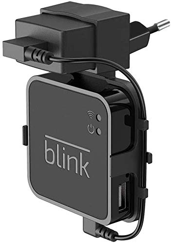 TIUIHU Steckdosen-Wandhalterung für Blink-Sync-Modul 2, einfache Halterung für die brandneue Blink-Außen- und brandneue Blink-Innenkamera mit einfach zu montierendem Kurzkabel （Schwarz, 1 Packung von TIUIHU