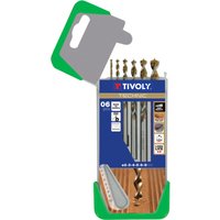 Tivoly - 10864070002 Koffer mit 6-Gang-Holzbohrern ø 2 bis 8 mm von TIVOLY