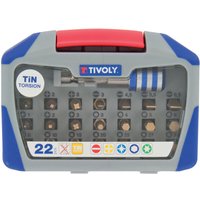 Box mit 22 Stück tin Torsion-Schraubendreherbits, enthält 3 pz, 3PH, 7TX, 4HEX, 4FE, 1 Bithalter - Tivoly Box mit 22 Stück tin Torsion-Schraubendreherbits, enthält 3 pz, 3PH, 7TX, 4HEX, 4FE, 1 Bithalter - Tivoly von TIVOLY