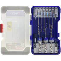 Estuche con 3 kits broca y fresa para madera y metal hss 2 en 1, 6 brocas hss, 3 puntas de acero inoxidable y accesorios von TIVOLY