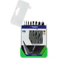 Box mit 8 3-Punkt-Holzbohrern ø 2 bis 10 mm - Tivoly von TIVOLY