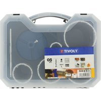 Box mit 6 Stück HM-Lochsägen D33-83 mm für Betonziegel - Tivoly von TIVOLY