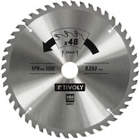 Tivoly - Kreissägeblatt • Ø250 mm • 48 Hartmetallzähne • Hervorragende Oberfläche • Für tragbare Sägen • Zum Schneiden von Holz von TIVOLY
