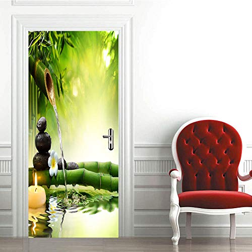 TIWZHHQ Türaufkleber Selbstklebend 3D 100x200cm Bambus & Zen Tapeten Türtapete TürPoster Türfolie Klebefolie von Trendwände Abnehmbar Fototapete Wohnzimmer Schlafzimmer Haus Dekoration von TIWZHHQ