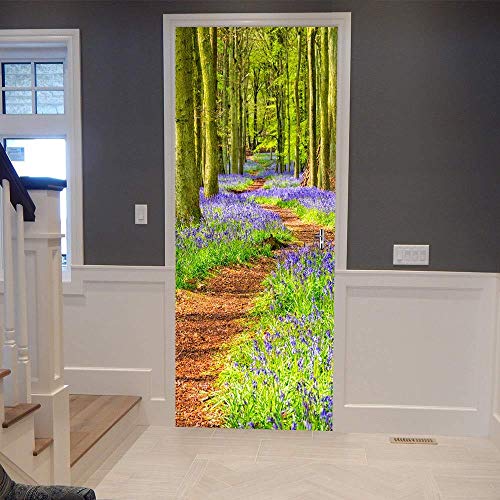 TIWZHHQ Türaufkleber Selbstklebend 3D 77x200cm Waldlandschaft Tapeten Türtapete TürPoster Türfolie Klebefolie von Trendwände Abnehmbar Fototapete Wohnzimmer Schlafzimmer Haus Dekoration von TIWZHHQ