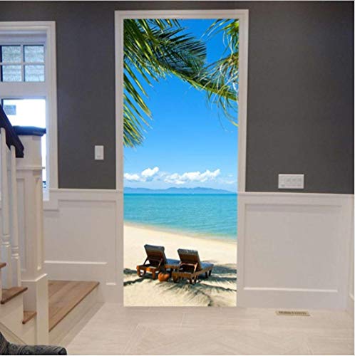 TIWZHHQ Türtapete selbstklebend 3D Seeblick90x200cm Türposter - Abnehmbar Fototapete Türfolie Poster Tapete Türaufkleber für Tür, Wohnzimmer, Schlafzimmer, Küche und Bad von TIWZHHQ